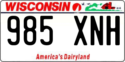 WI license plate 985XNH