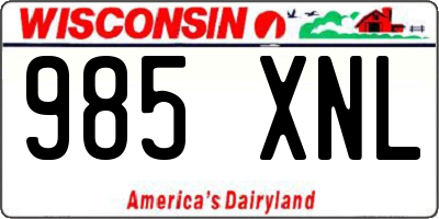 WI license plate 985XNL