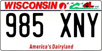 WI license plate 985XNY