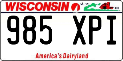 WI license plate 985XPI