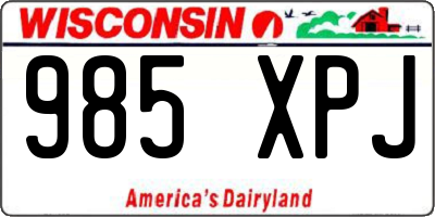 WI license plate 985XPJ