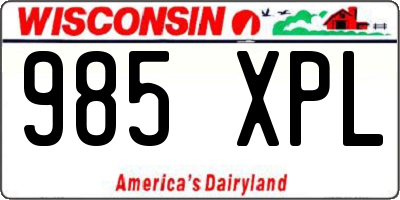 WI license plate 985XPL