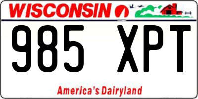 WI license plate 985XPT
