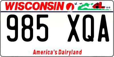 WI license plate 985XQA