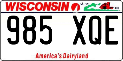 WI license plate 985XQE