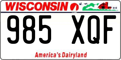 WI license plate 985XQF