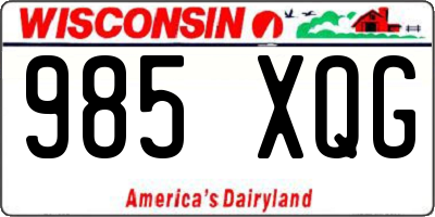 WI license plate 985XQG
