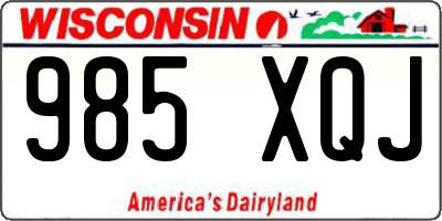 WI license plate 985XQJ