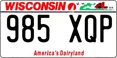 WI license plate 985XQP