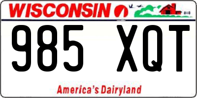 WI license plate 985XQT