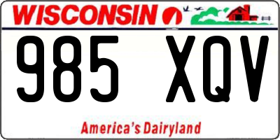 WI license plate 985XQV