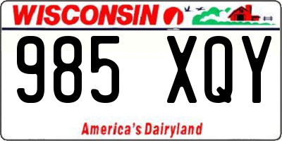 WI license plate 985XQY