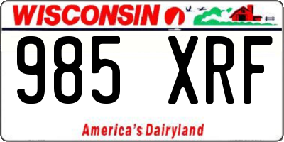 WI license plate 985XRF