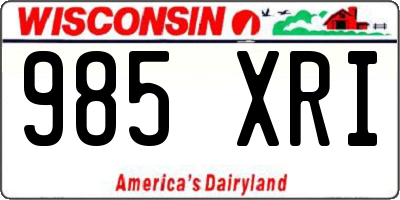 WI license plate 985XRI