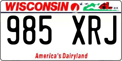 WI license plate 985XRJ