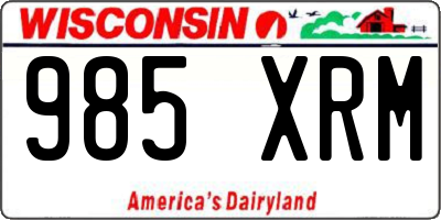 WI license plate 985XRM