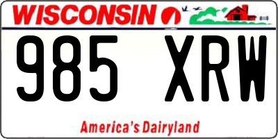 WI license plate 985XRW