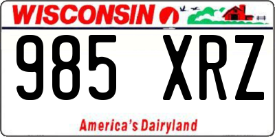 WI license plate 985XRZ