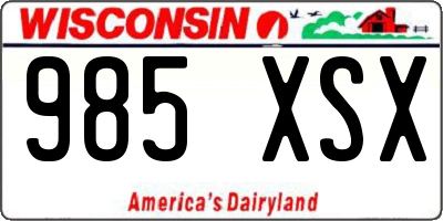 WI license plate 985XSX