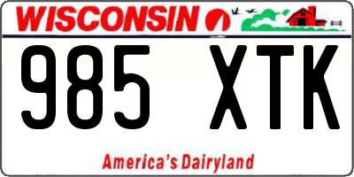 WI license plate 985XTK