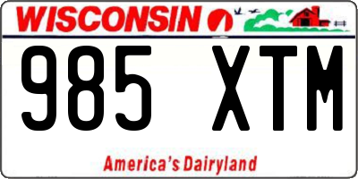 WI license plate 985XTM