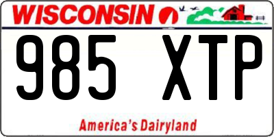 WI license plate 985XTP