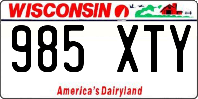 WI license plate 985XTY