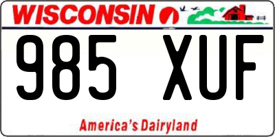 WI license plate 985XUF