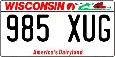 WI license plate 985XUG