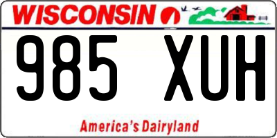 WI license plate 985XUH