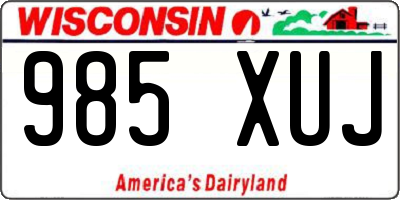 WI license plate 985XUJ
