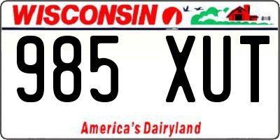 WI license plate 985XUT