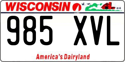 WI license plate 985XVL