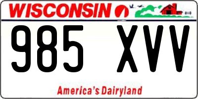 WI license plate 985XVV