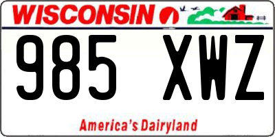 WI license plate 985XWZ