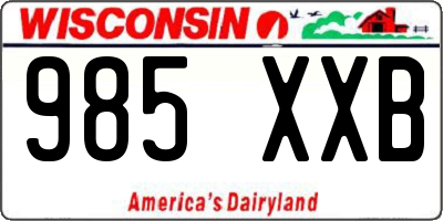 WI license plate 985XXB