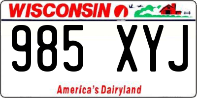 WI license plate 985XYJ