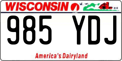 WI license plate 985YDJ