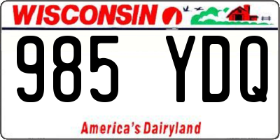 WI license plate 985YDQ