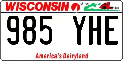 WI license plate 985YHE