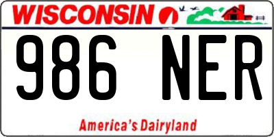 WI license plate 986NER