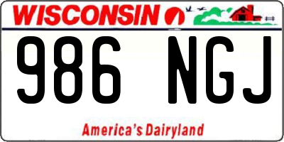 WI license plate 986NGJ