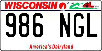 WI license plate 986NGL