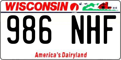 WI license plate 986NHF