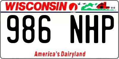 WI license plate 986NHP