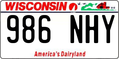 WI license plate 986NHY