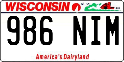 WI license plate 986NIM