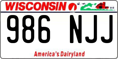 WI license plate 986NJJ