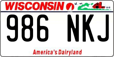 WI license plate 986NKJ