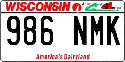 WI license plate 986NMK